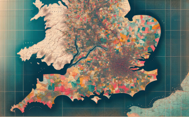 
<span>Postcode Sector Wall Map of South East England</span>
